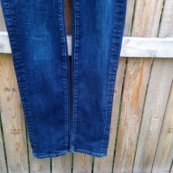 Abercrombie & Fitch Dark Wash Denim Blue Jeans Langdon Slim Stretch - Picture 4 of 11